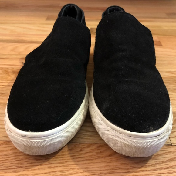 J Slides Black Suede Perrie Slip-On Sneakers - Picture 4 of 11